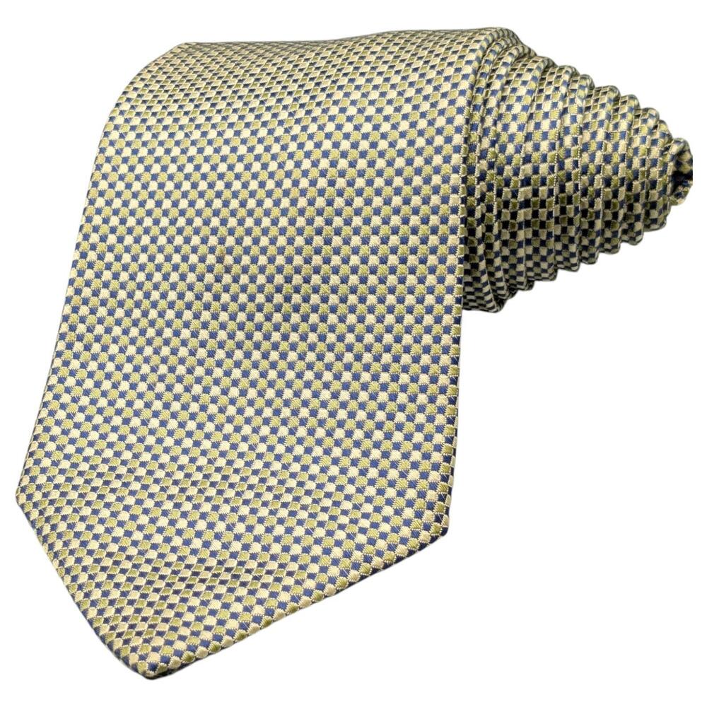 Brooks Brothers Tie Mens 57" Silk Classic Green Micro Check‎ USA Brooks Basics